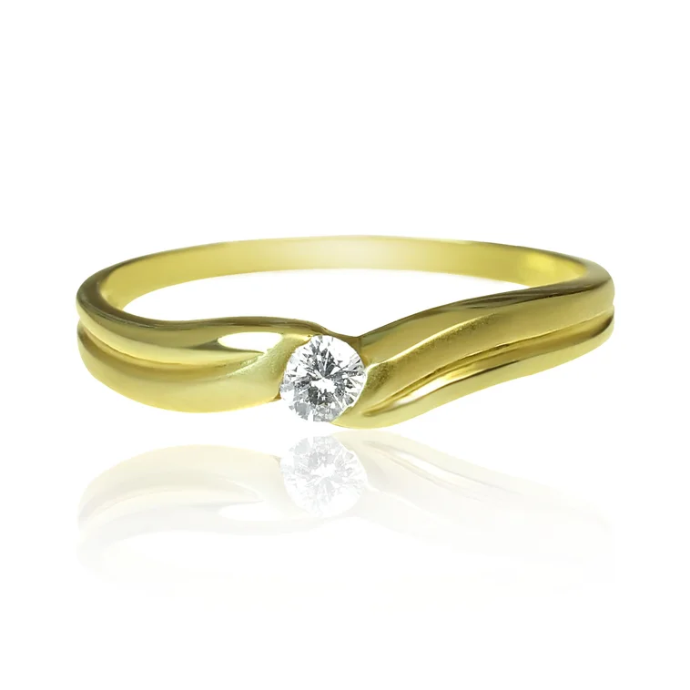 GOLDIE Zlatý prsteň s diamantom Lesely ER344.ALB GOLDIE Zlatý prsteň s diamantom Lesely ER344.ALB
