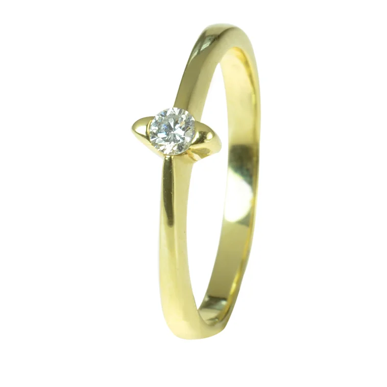 GOLDIE Zlatý prsteň s diamantom Lousia ER068.ALB GOLDIE Zlatý prsteň s diamantom Lousia ER068.ALB