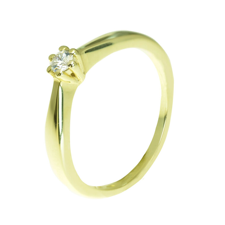 GOLDIE Zlatý prsteň s diamantom Maila ER459.MAS