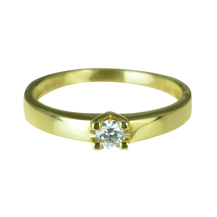 GOLDIE Zlatý prsteň s diamantom Marcelle ER060.ALB