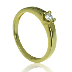GOLDIE Zlatý prsteň s diamantom Marcelle ER060.ALB