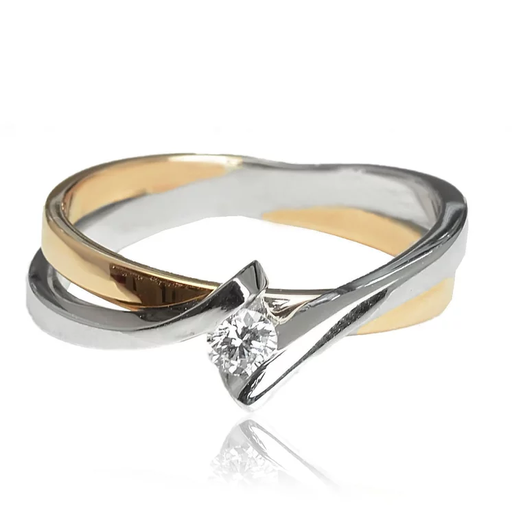 GOLDIE Zlatý prsteň s diamantom Nadeen ER133.RCB GOLDIE Zlatý prsteň s diamantom Nadeen ER133.RCB