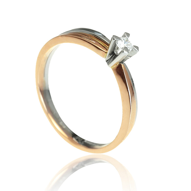 GOLDIE Zlatý prsteň s diamantom Neilee ER090.RCB