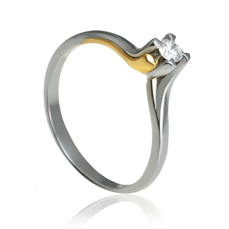 GOLDIE Zlatý prsteň s diamantom Nevin ER219.GMB