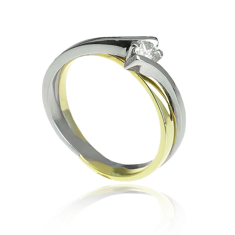 GOLDIE Zlatý prsteň s diamantom Olin ER410.RCB