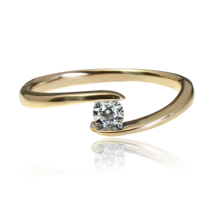 GOLDIE Zlatý prsteň s diamantom Skylar ER536.AV GOLDIE Zlatý prsteň s diamantom Skylar ER536.AV
