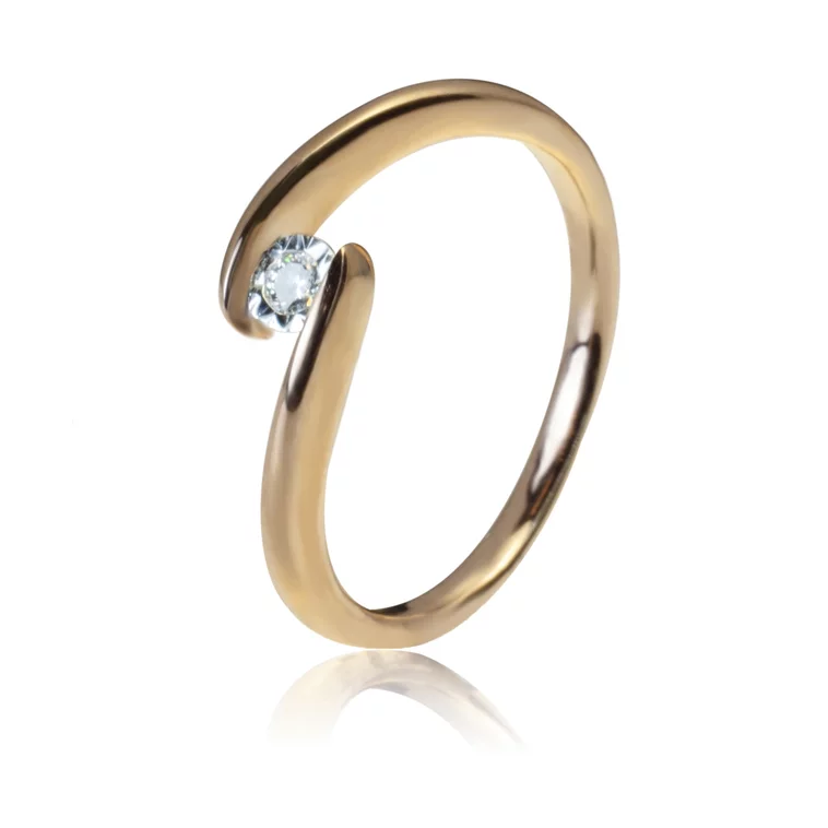 GOLDIE Zlatý prsteň s diamantom Skylar ER536.AV GOLDIE Zlatý prsteň s diamantom Skylar ER536.AV