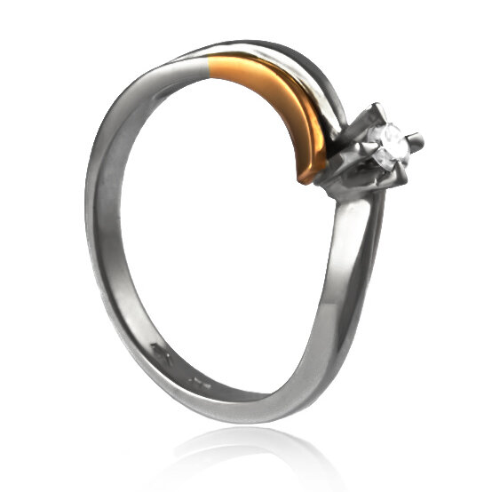 GOLDIE Zlatý prsteň s diamantom Tavi ER112.RCX