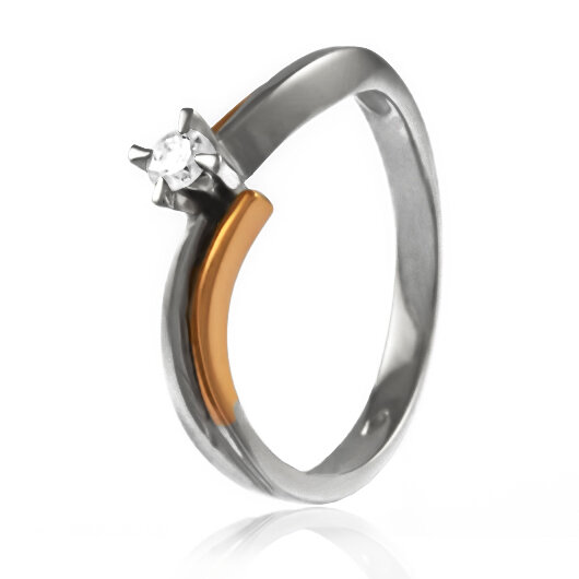 GOLDIE Zlatý prsteň s diamantom Tavi ER112.RCX