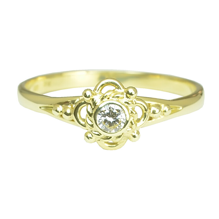 GOLDIE Zlatý prsteň s diamantom Thalia ER438.KLX