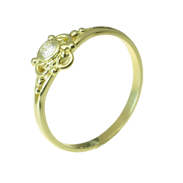GOLDIE Zlatý prsteň s diamantom Thalia ER438.KLX