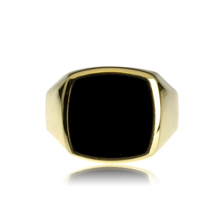 GOLDIE Zlatý prsteň s ónyxom MRG005.GS GOLDIE Zlatý prsteň s ónyxom MRG005.GS