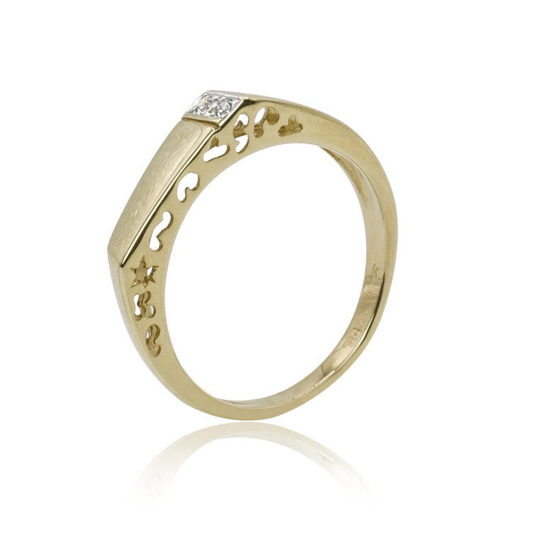 GOLDIE Zlatý prsteň Sissi LRG633.D