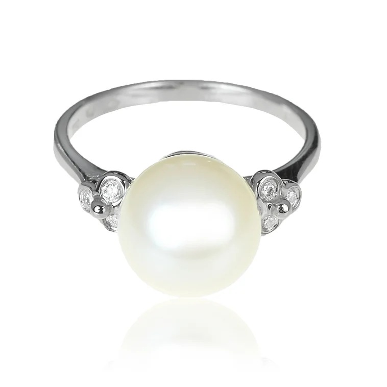 GOLDIE Zlatý prsteň so sladkovodnou perlou a diamantmi Caitilin LRG121.ALB GOLDIE Zlatý prsteň so sladkovodnou perlou a diamantmi Caitilin LRG121.ALB