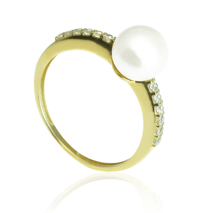 GOLDIE Zlatý prsteň so sladkovodnou perlou Martha LRG186.TRB