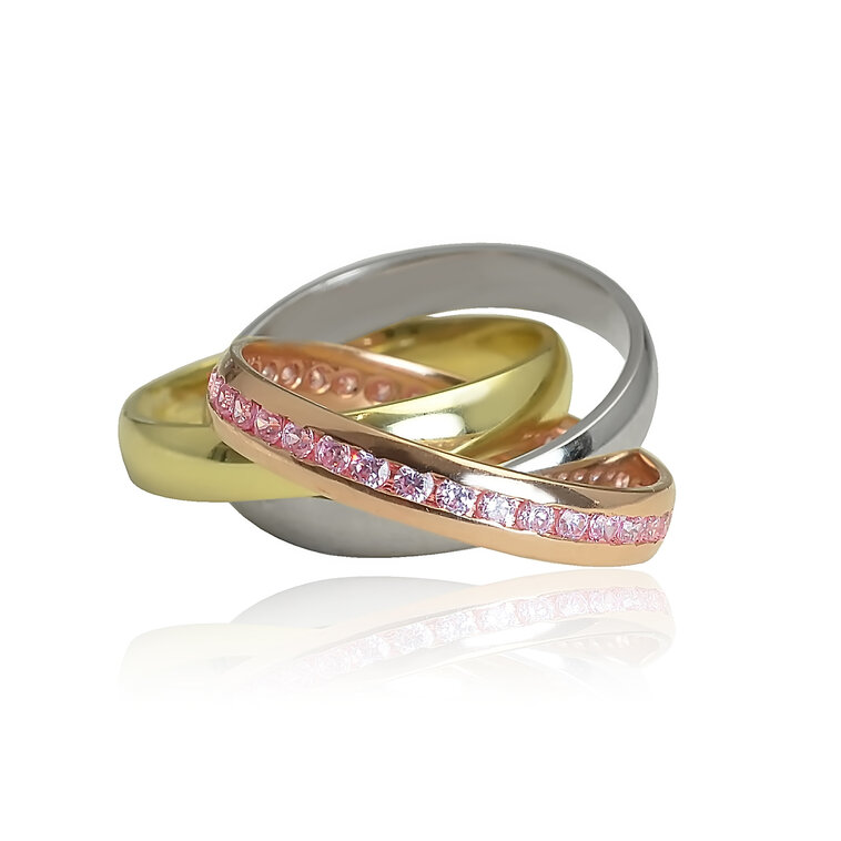 GOLDIE Zlatý prsteň Trinity LRG360.MAX