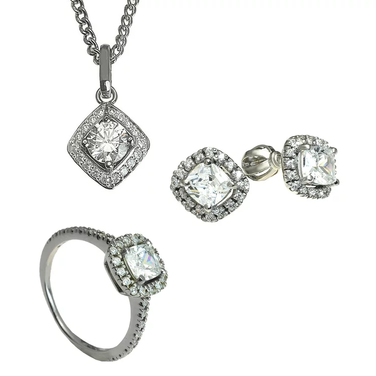 GOLDIE Zlatý set náušníc, prívesku a prsteňa Cloe white ZI045.MA GOLDIE Zlatý set náušníc, prívesku a prsteňa Cloe white ZI045.MA