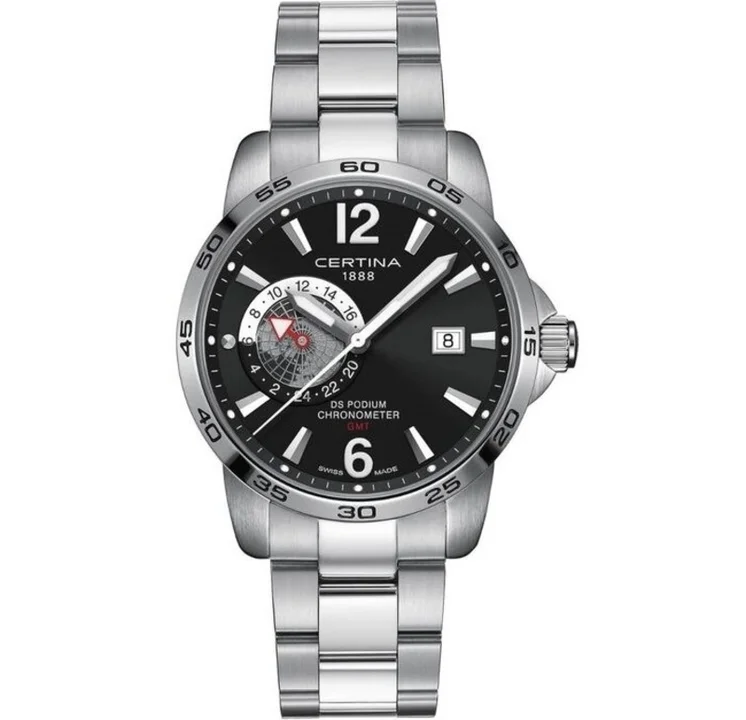 Hodinky pánske CERTINA DS PODIUM GMT SS BLACK COSC (Contr√īle Officiel Suisse des Chronom√®tres) Hodinky pánske CERTINA DS PODIUM GMT SS BLACK COSC (Contr√īle Officiel Suisse des Chronom√®tres)