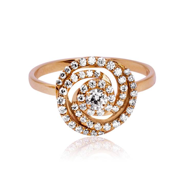 Luxusný diamantový prsteň Gloria pink LRG777.WS