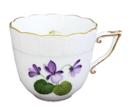 Porcelánový set šálok s podšálkami 2 kusy vzor Violet HP136.VIOLET