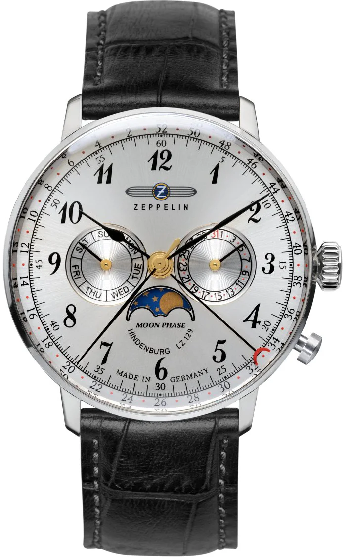 Zeppelin pánske hodinky LZ 129 Hindenburg Moonphase 7036-1 W121.ZPX Zeppelin pánske hodinky LZ 129 Hindenburg Moonphase 7036-1 W121.ZPX