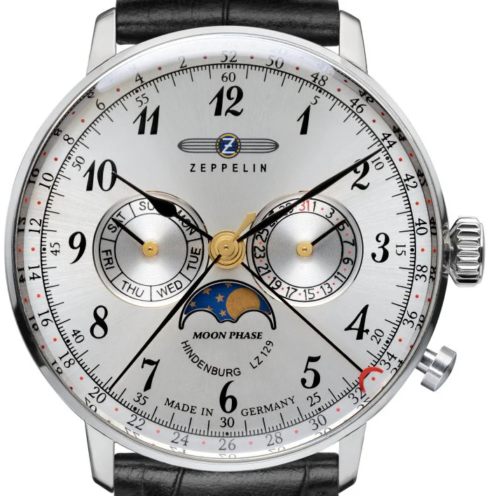 Zeppelin pánske hodinky LZ 129 Hindenburg Moonphase 7036-1 W121.ZPX Zeppelin pánske hodinky LZ 129 Hindenburg Moonphase 7036-1 W121.ZPX