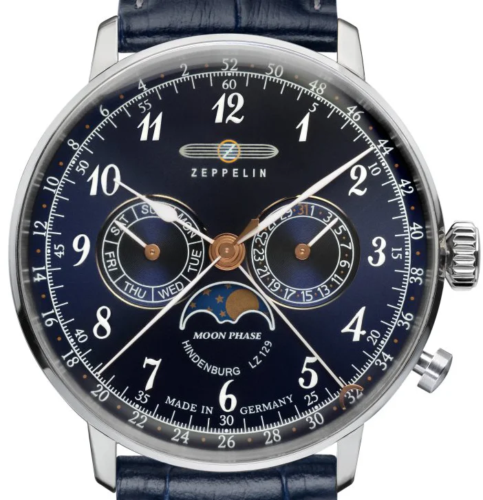 Zeppelin pánske hodinky LZ 129 Hindenburg Moonphase 7036-3 W122.ZPX Zeppelin pánske hodinky LZ 129 Hindenburg Moonphase 7036-3 W122.ZPX