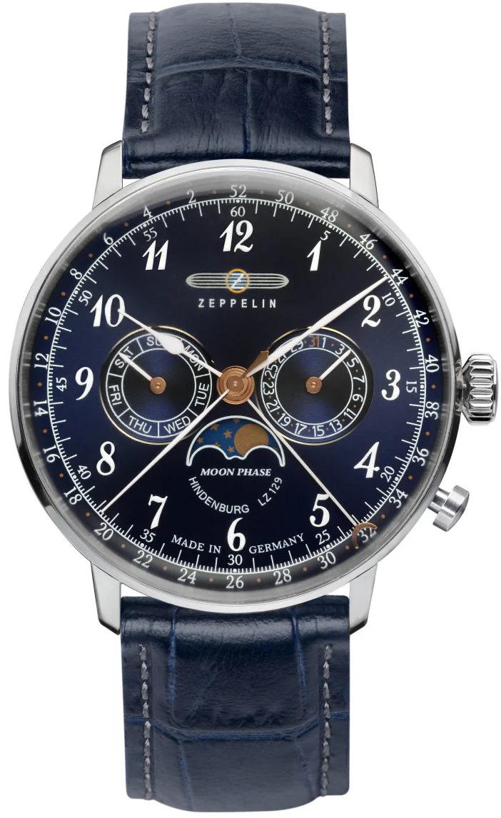 Zeppelin pánske hodinky LZ 129 Hindenburg Moonphase 7036-3 W122.ZPX Zeppelin pánske hodinky LZ 129 Hindenburg Moonphase 7036-3 W122.ZPX
