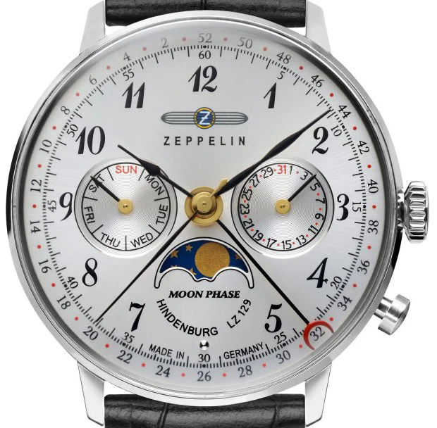 Zeppelin pánske hodinky LZ 129 Hindenburg Moonphase 7037-1 W125.ZPX Zeppelin pánske hodinky LZ 129 Hindenburg Moonphase 7037-1 W125.ZPX