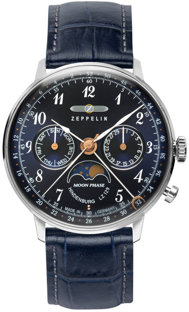 Zeppelin pánske hodinky LZ 129 Hindenburg Moonphase 7037-3 W126.ZPX