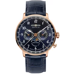 Zeppelin pánske hodinky LZ 129 Hindenburg Moonphase 7038-3 W130.ZPX Zeppelin pánske hodinky LZ 129 Hindenburg Moonphase 7038-3 W130.ZPX