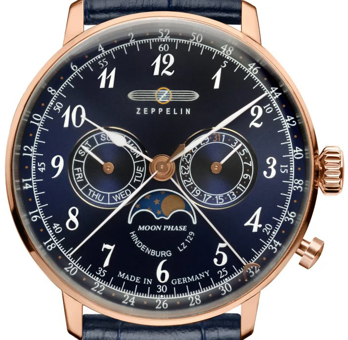 Zeppelin pánske hodinky LZ 129 Hindenburg Moonphase 7038-3 W130.ZPX Zeppelin pánske hodinky LZ 129 Hindenburg Moonphase 7038-3 W130.ZPX
