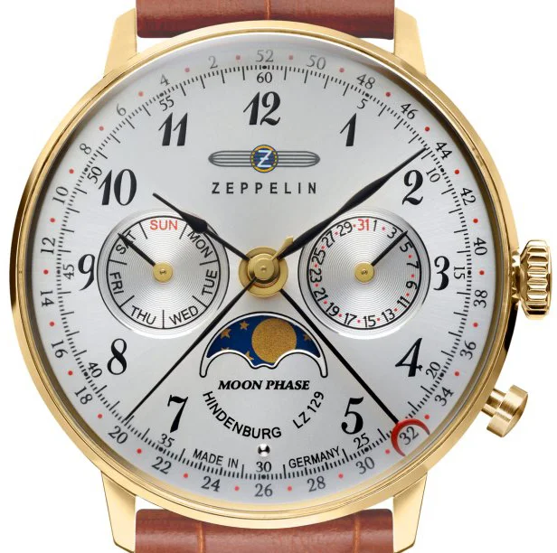 Zeppelin pánske hodinky LZ 129 Hindenburg Moonphase 7039-1 W131.ZPX Zeppelin pánske hodinky LZ 129 Hindenburg Moonphase 7039-1 W131.ZPX