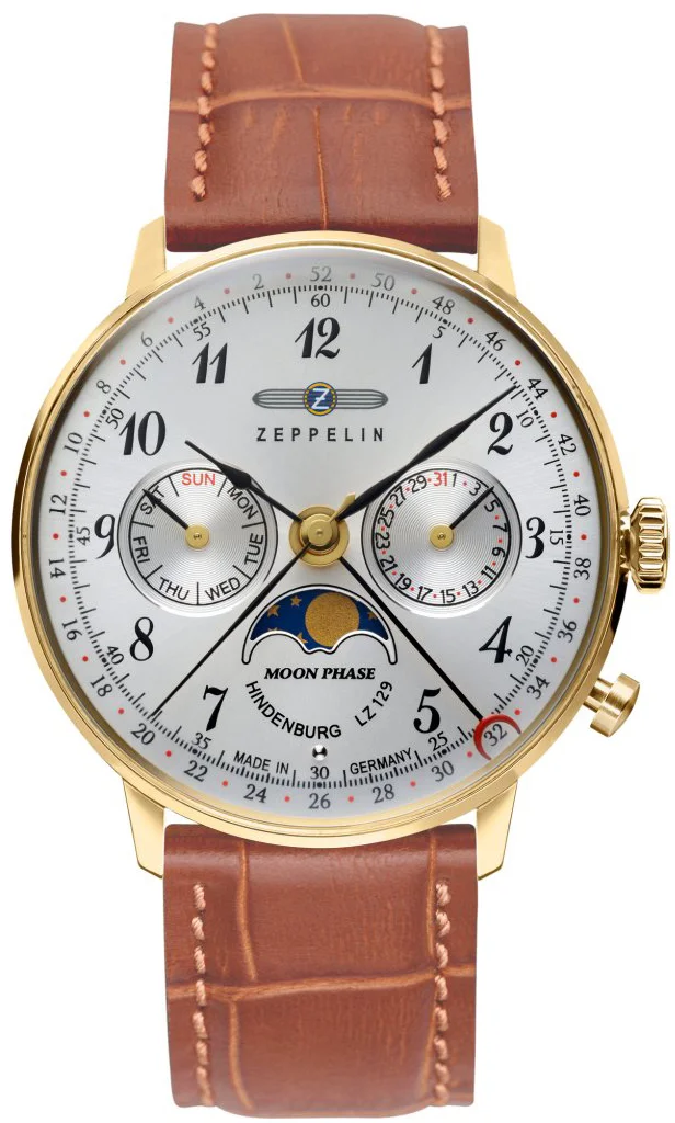 Zeppelin pánske hodinky LZ 129 Hindenburg Moonphase 7039-1 W131.ZPX Zeppelin pánske hodinky LZ 129 Hindenburg Moonphase 7039-1 W131.ZPX