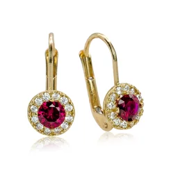 Zlaté náušnice Andrée pink LEA1405.TR Zlaté náušnice Andrée pink LEA1405.TR