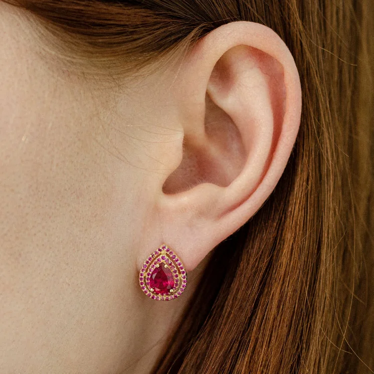 Zlaté náušnice Pink drop LEA1394.AV Zlaté náušnice Pink drop LEA1394.AV