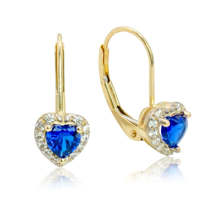 Zlaté náušnice srdiečka blue LEA1426.ZO Zlaté náušnice srdiečka blue LEA1426.ZO
