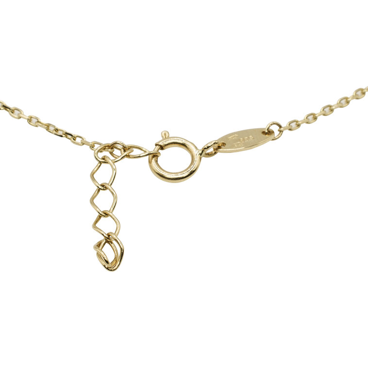 Zlatý náhrdelník kvetinky s perleťou LNL432.TR
