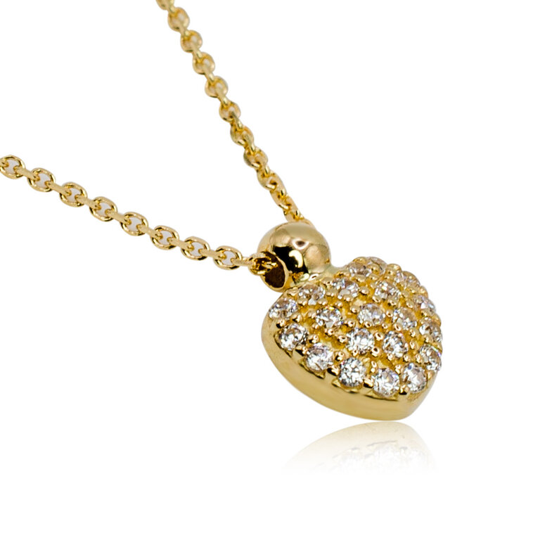 Zlatý náhrdelník srdiečko LNL457.SP