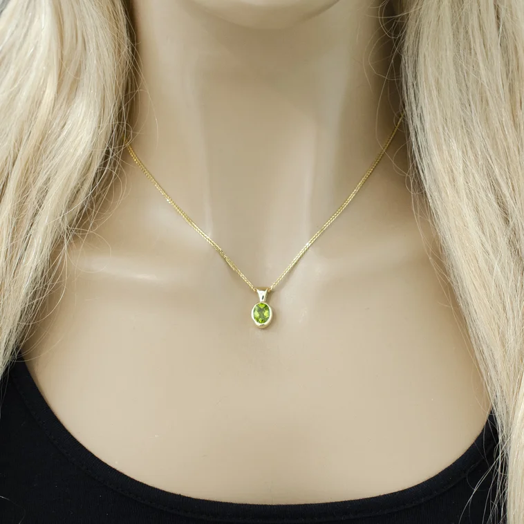 Zlatý prívesok diamantmi a olivínom LPE822.WS Zlatý prívesok diamantmi a olivínom LPE822.WS