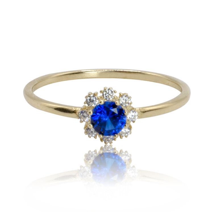 Zlatý prsteň Chiara blue LRG689.TR