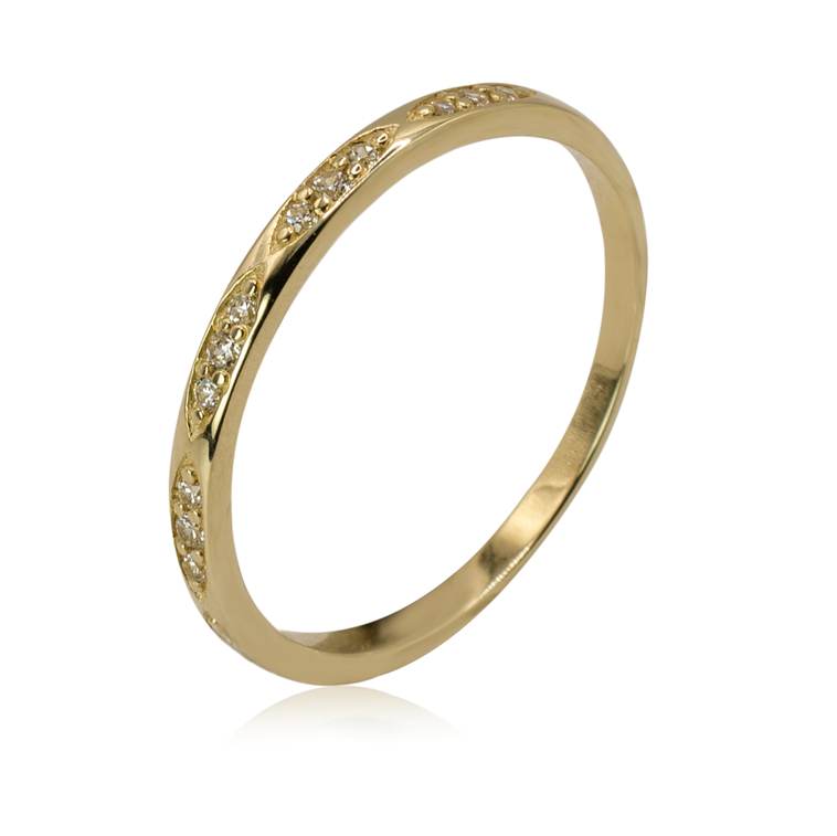 Zlatý prsteň Ela ER577.MA