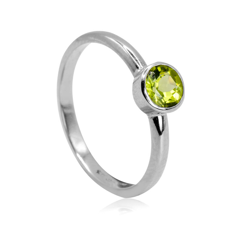 Zlatý prsteň s olivínom LRG719.WS